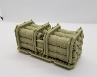 Warlayer / 3d Printed Sci-Fi Fuel Crate / 28mm Wargaming Terrain / Print to Order / Licensed Printer