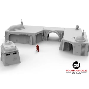 Smuggler&#39;s Stash 3D Printed Terrain: Modular Sci-Fi Buildings