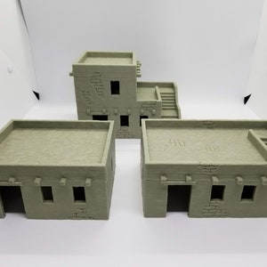 3d Printed Desert House Set / SW Legion, Sci-Fi,  Historical / Compatible 28mm Tabletop Wargaming Terrain / Print to Order