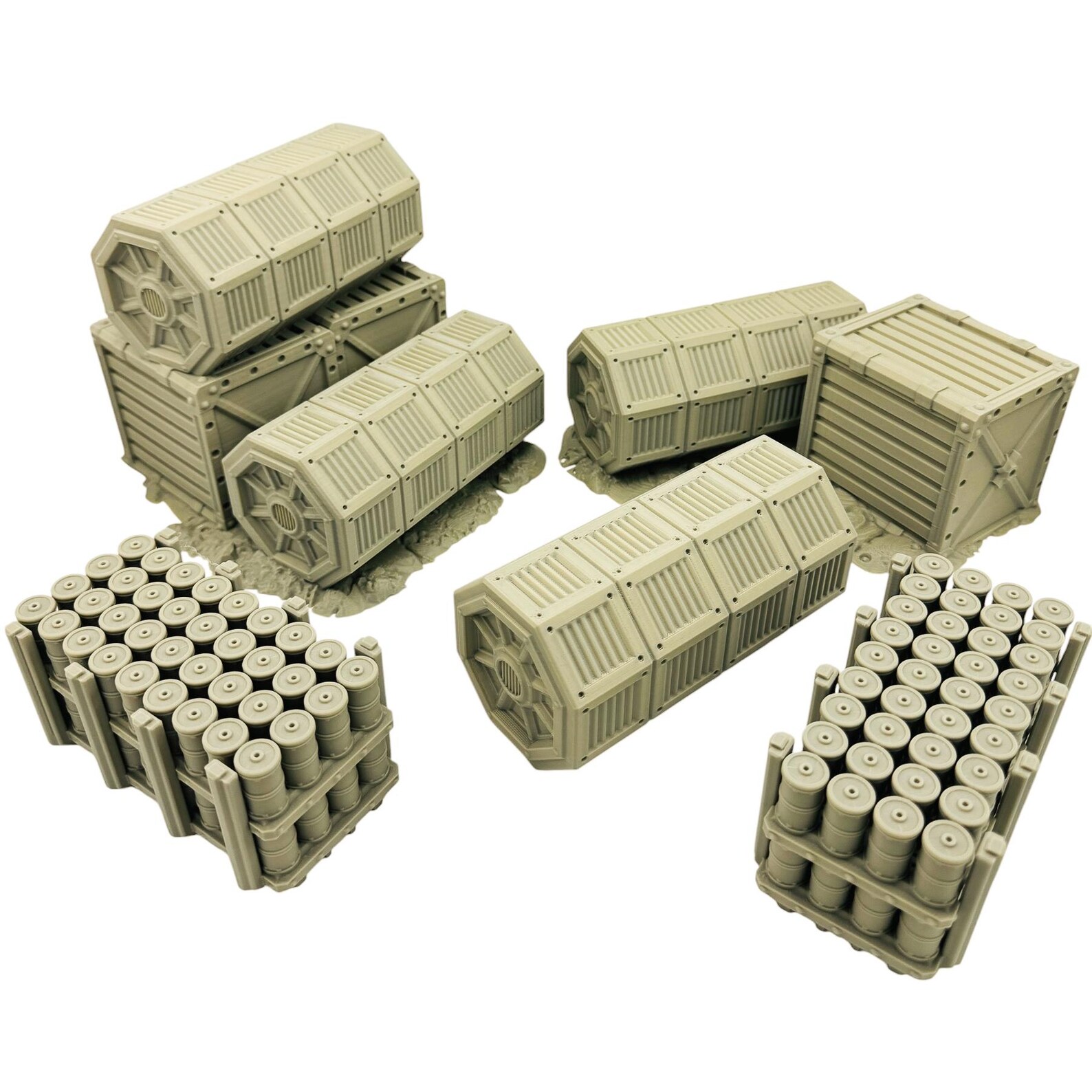Rpg Container Sci-fi Cargo Container Terrain – Industrial Scatter Set for Tabletop ...