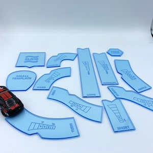 Gaslands Maneuver Templates / Laser Engraved / Multiple Colors / Friends of Gaslands Fluorescent Blue