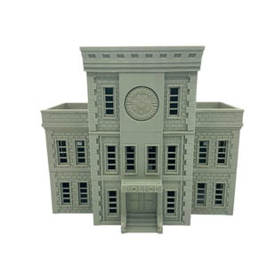 Police Station Terrain – Multi-Level Urban Building for Tabletop Wargaming & RPG Terrain 28mm 32mm 40mm Scale