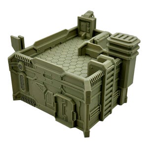 Cilos City Building 3 / Txarli Factory /  SW Legion / 40k / Infinity / Sci-Fi 3d Printed Tabletop Terrain /