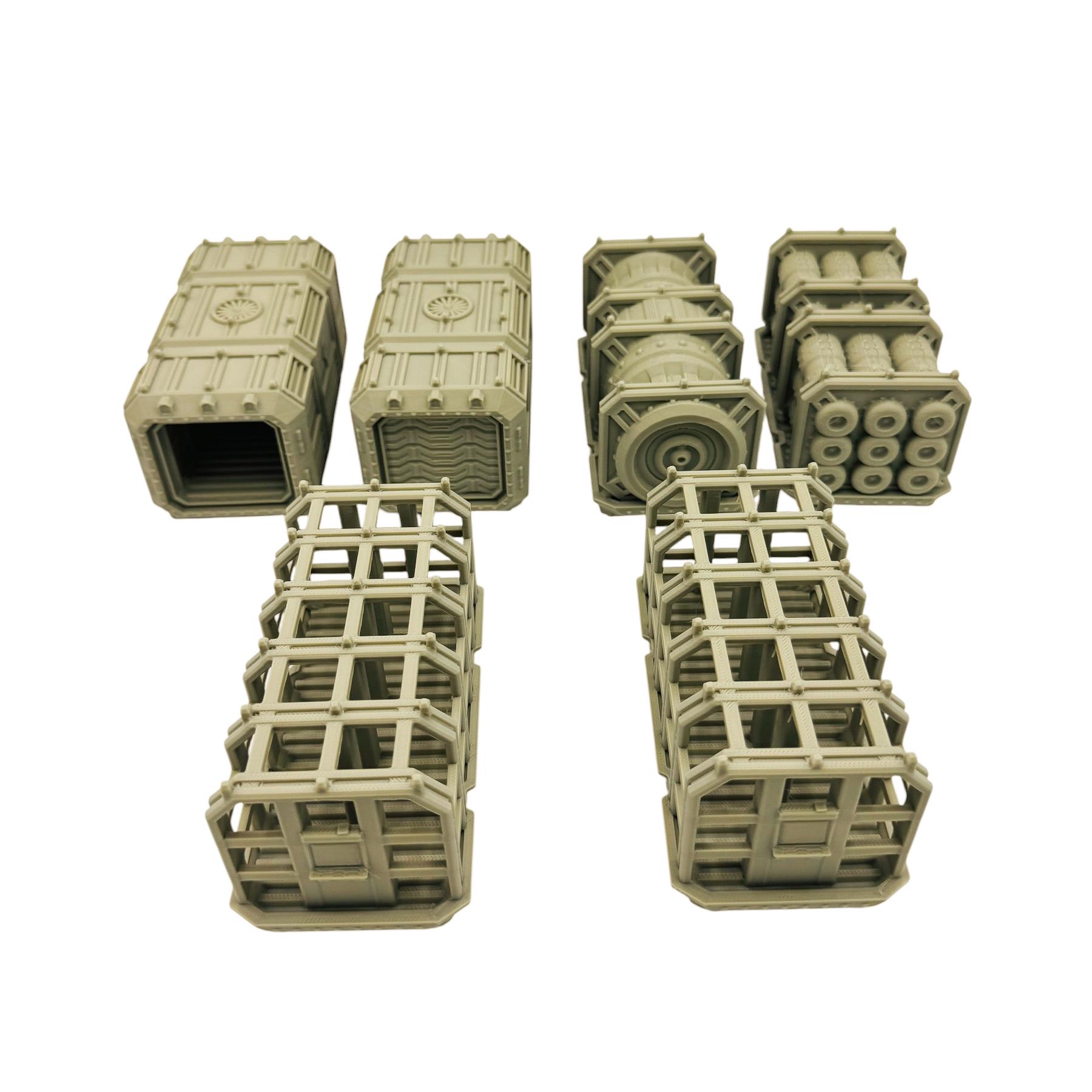 Rpg Container Cargo Container Terrain – Sci Fi Industrial Containers for Tabletop ...