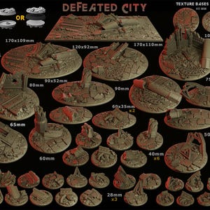 Defeated City - Resin Printed Wargaming Bases