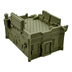 Cilos City Building 4 / Txarli Factory /  SW Legion / 40k / Infinity / Sci-Fi 3d Printed Tabletop Terrain /