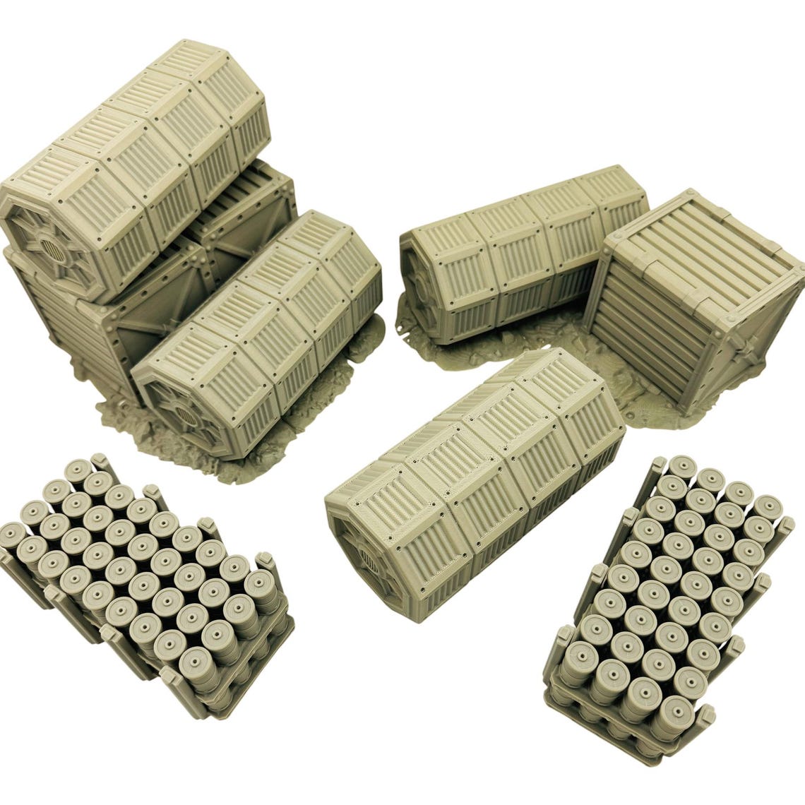 Rpg Container Sci-fi Cargo Container Terrain – Industrial Scatter Set for Tabletop ...