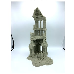 Arkenfel Ruined Tower 1 / Dark Realms Terrain /  RPG and Wargame 3d Printed Tabletop Terrain / Licensed Printer