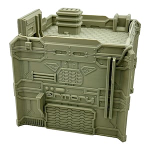 Cilos City Building 6 / Txarli Factory /  SW Legion / 40k / Infinity / Sci-Fi 3d Printed Tabletop Terrain /