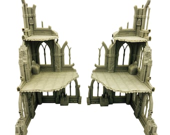 Gothic Ruins Set 1 – 3D Printed Tabletop Terrain – RPG & Wargame Scenery