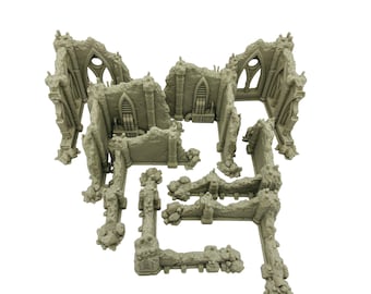 Ruined Ground Scatter Corner Pieces – Wargame 3D Printed Terrain