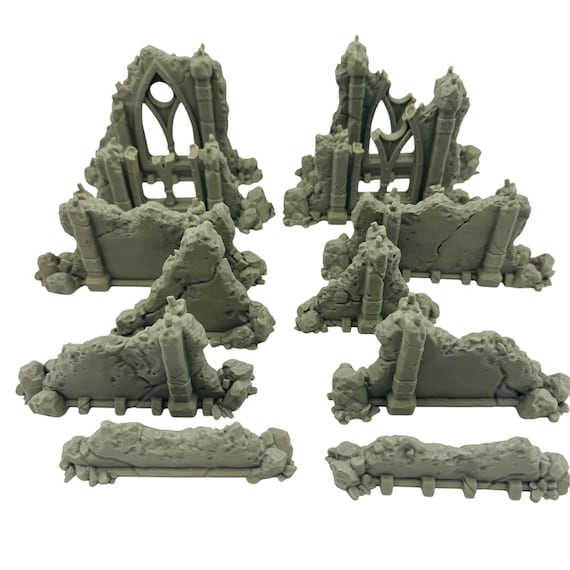 Ruined Ground Scatter Strait Pieces – Wargame Terrain Pieces