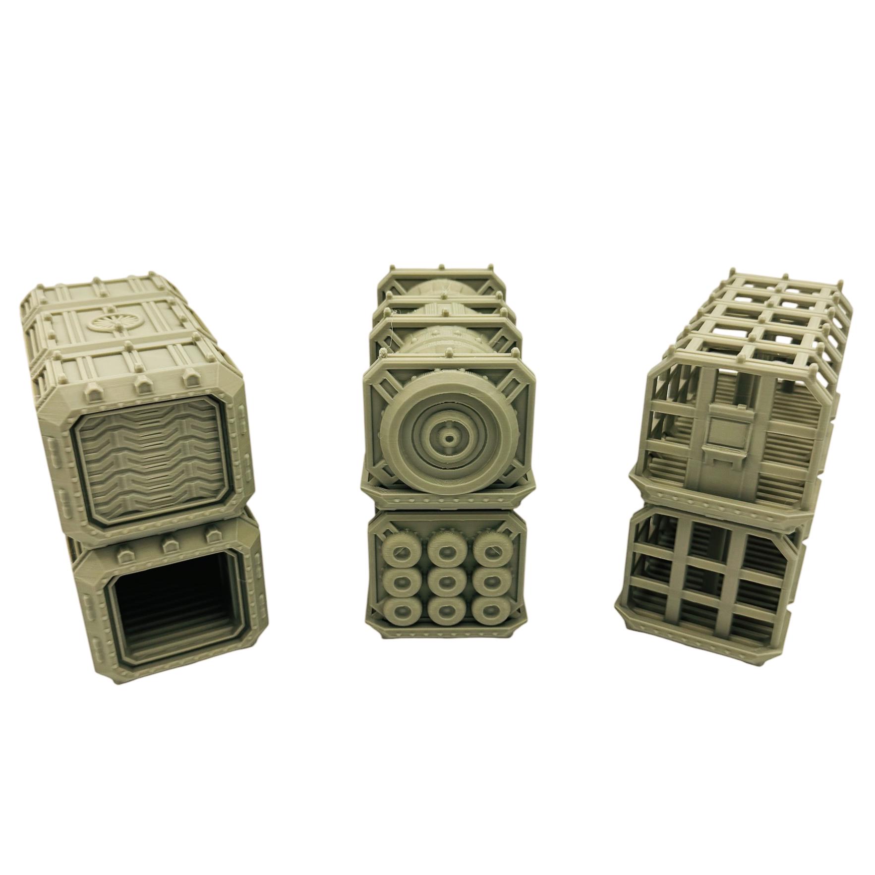 Rpg Container Cargo Container Terrain – Sci Fi Industrial Containers for Tabletop ...
