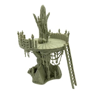 Forest Moon Tree Platform 2 Terrain – Elevated Sci-Fi Tree Platform for Tabletop Wargaming & RPG Terrain