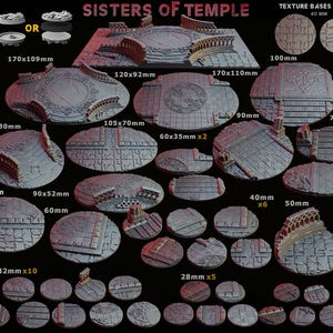Sisters of Temple - Resin Printed Wargaming Bases