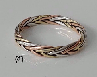 Anillo de oro plata y cobre hotsell