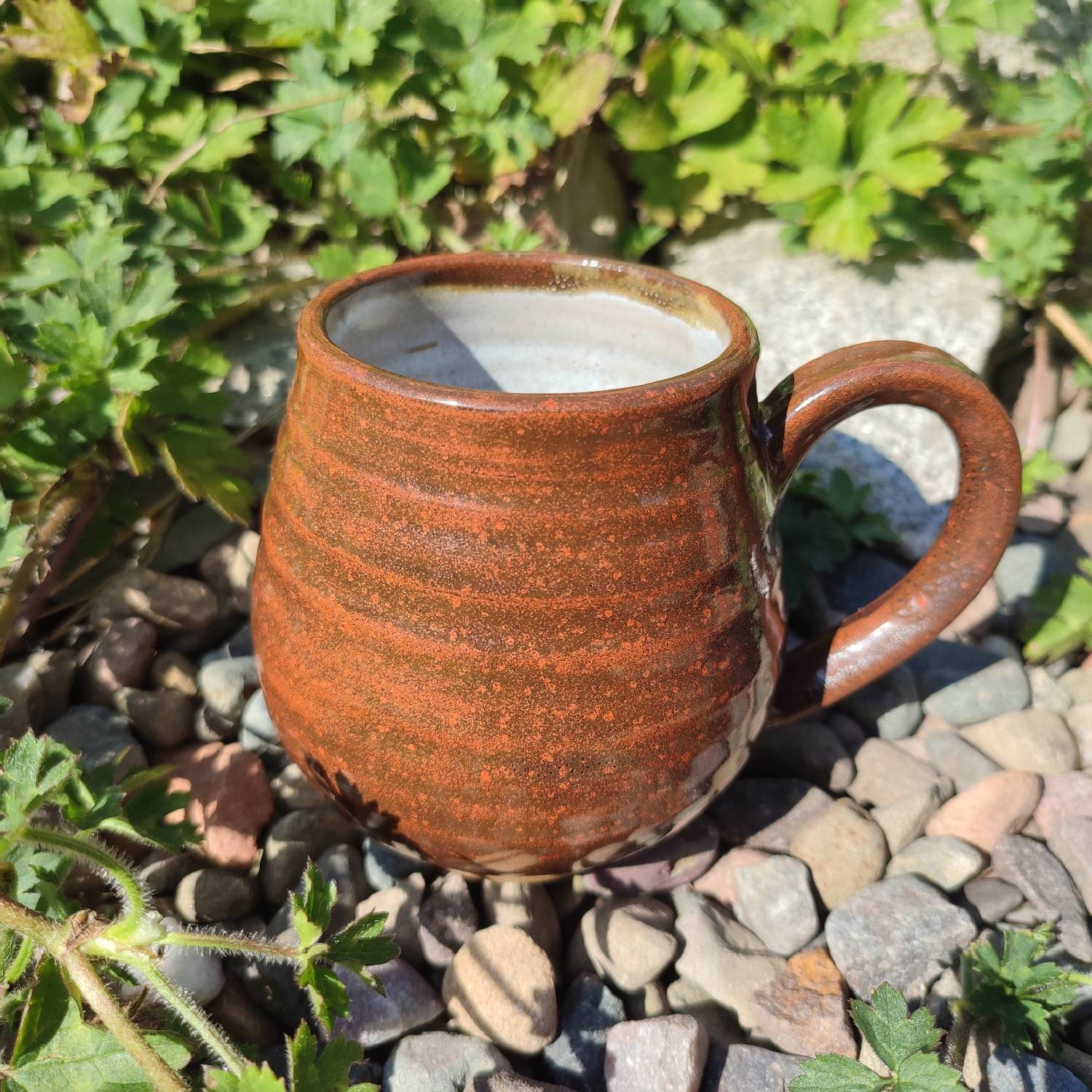 Handmade Mug Rust Pottery Wheel Thrown Etsy