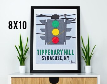 Tipperary Hill - Syracuse New York Hand Drawn Wall Art - 8”x10” | PRINT | Syracuse Art | NY Art | 'Cuse | Tipperary | Irish