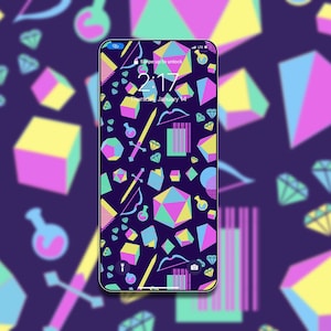 Dungeons and Dragons 80s Inspired Phone Wallpaper | DIGITAL DOWNLOAD