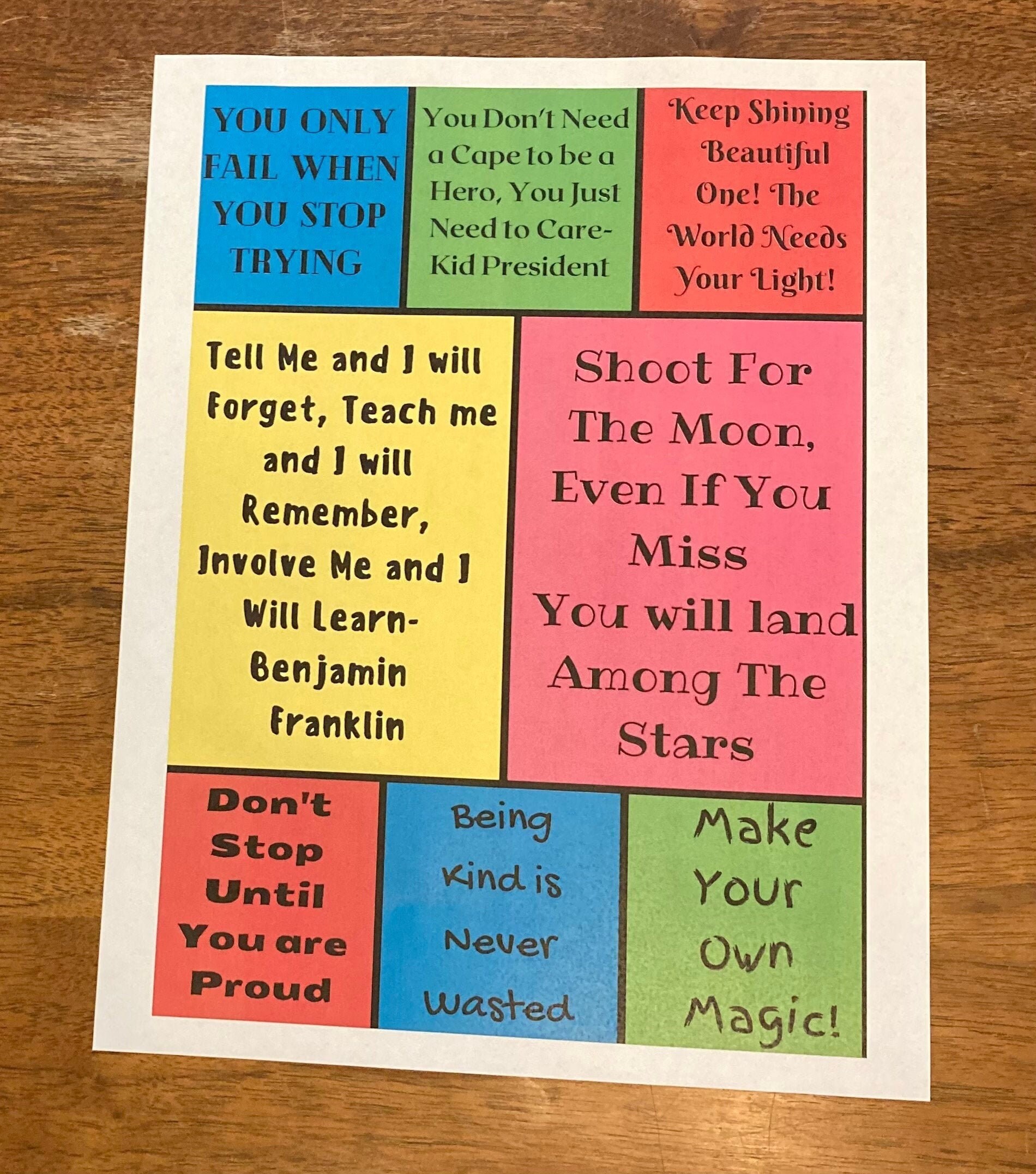 Kids Positive Quotes  Etsy UK