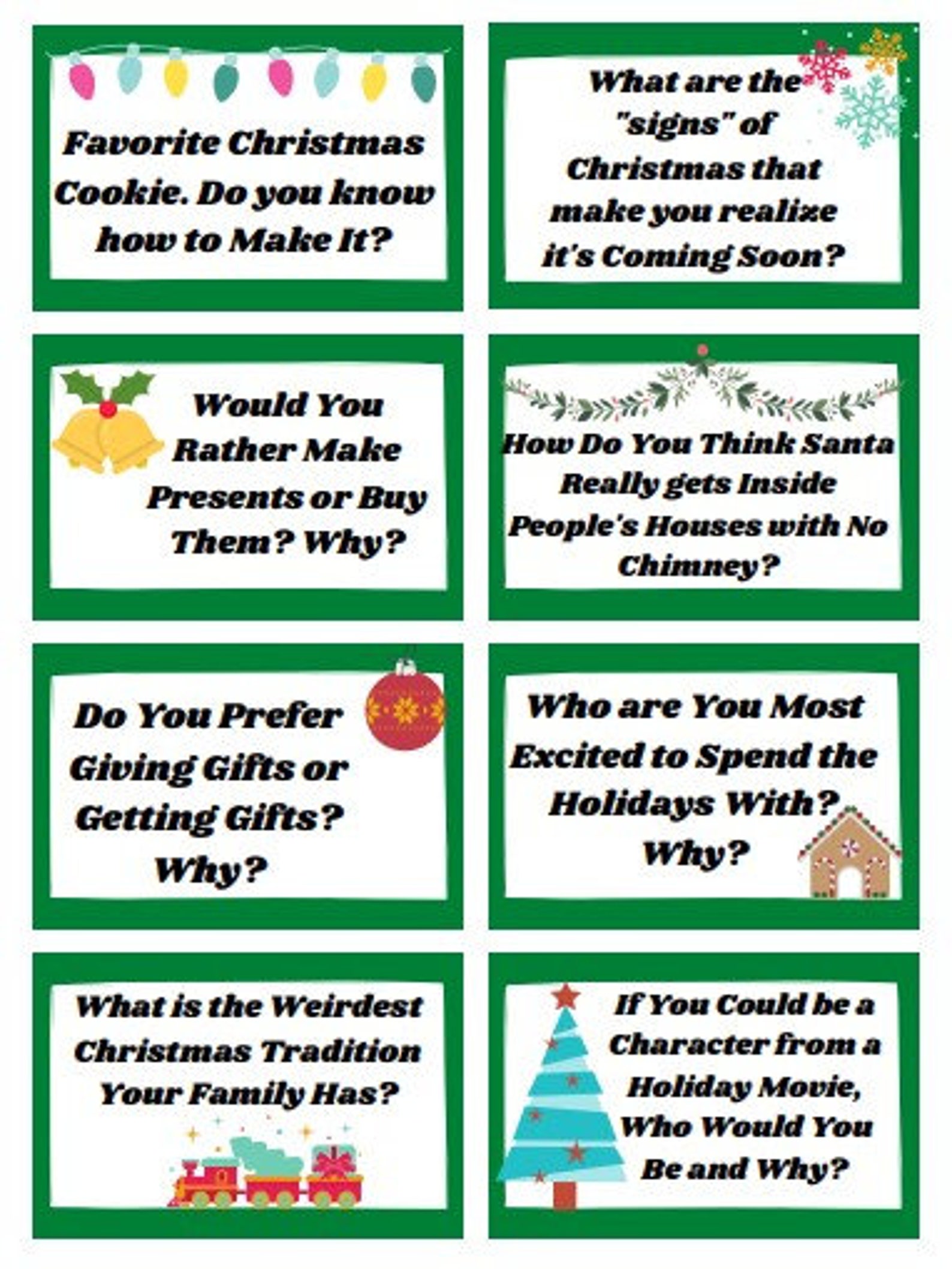 Buy Kids Christmas Questions-32 Online in India - Etsy