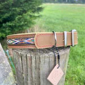Leather Dog Collar,  Dog Collars, Native Leather Collar, Leather Collar for Dogs, Brown Leather, Distressed Leather. Collars for Dogs
