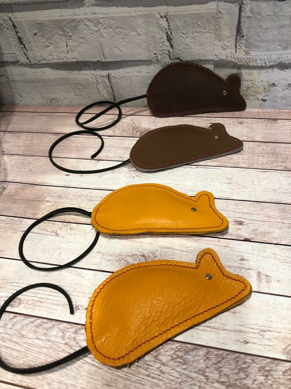 leather cat toy