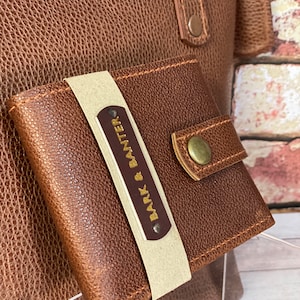 Cartera de cuero para hombre, Cartera de cuero marrón, Cartera para hombre, Cartera para hombre, Regalo de aniversario para hombre, Regalo de cuero para hombre, Cuero auténtico, Cartera para hombre