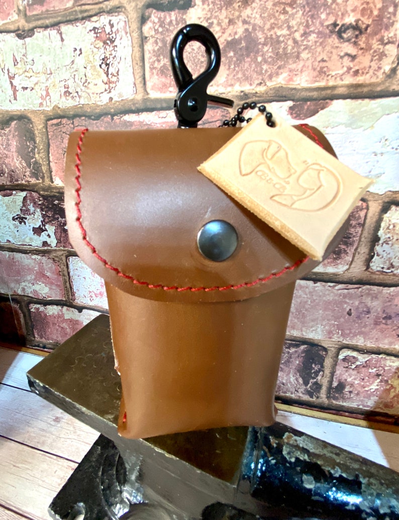 Leather Dog Treat bag with clip, Poop Bag holder, Leather Belt Pouch, Dog Treat Pouch, Dog Waste Bag, Clip on Dog Bag, Pet Lover Gift image 6