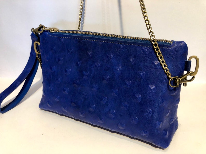 Cobalt Blue Evening Bag Royal Blue Bag Leather Handbags | Etsy