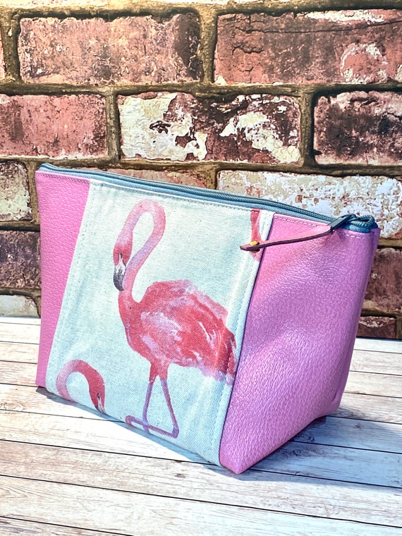Ladies Travel Toiletry Bag Pink Flamingo Wash Bag Toiletry Etsy