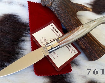 Coltello Tradizional mini sfilato knife ancient horn 12cm made in italy