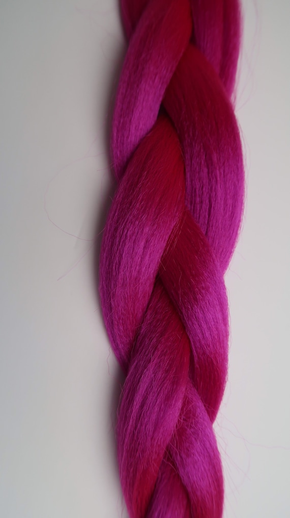 Fuchsia Pre Stretched Braiding Hair Hot Pink Braiding Hair