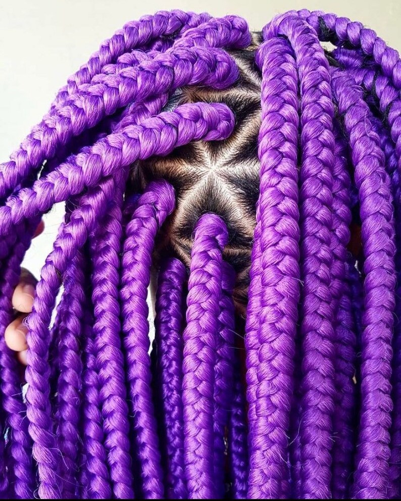 Purple Pre Stretched Braiding Hair 1 Bundle per Pack Etsy
