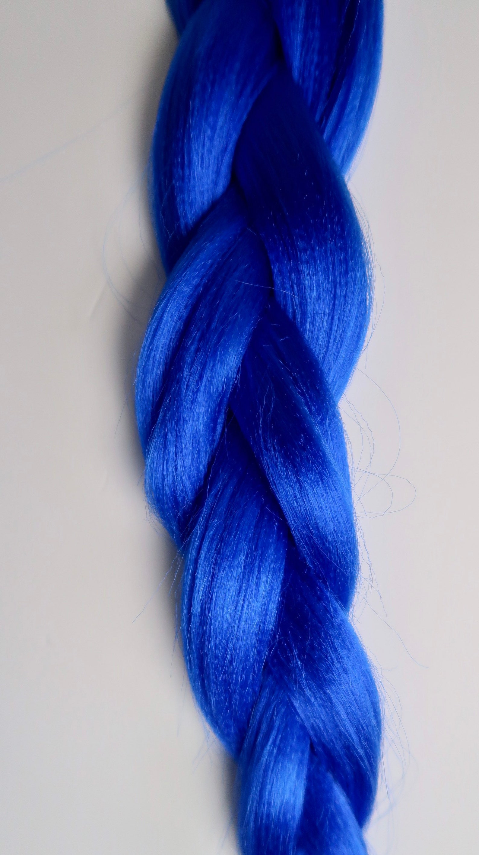 Royal Blue Pre Stretched Braiding Hair Synthetic Braiding Hair Blue