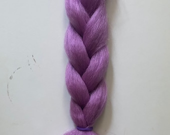 Lavender Braiding Hair Synthetic Non Stretched Braiding Hair Extensions Light Purple hair 1 pack.