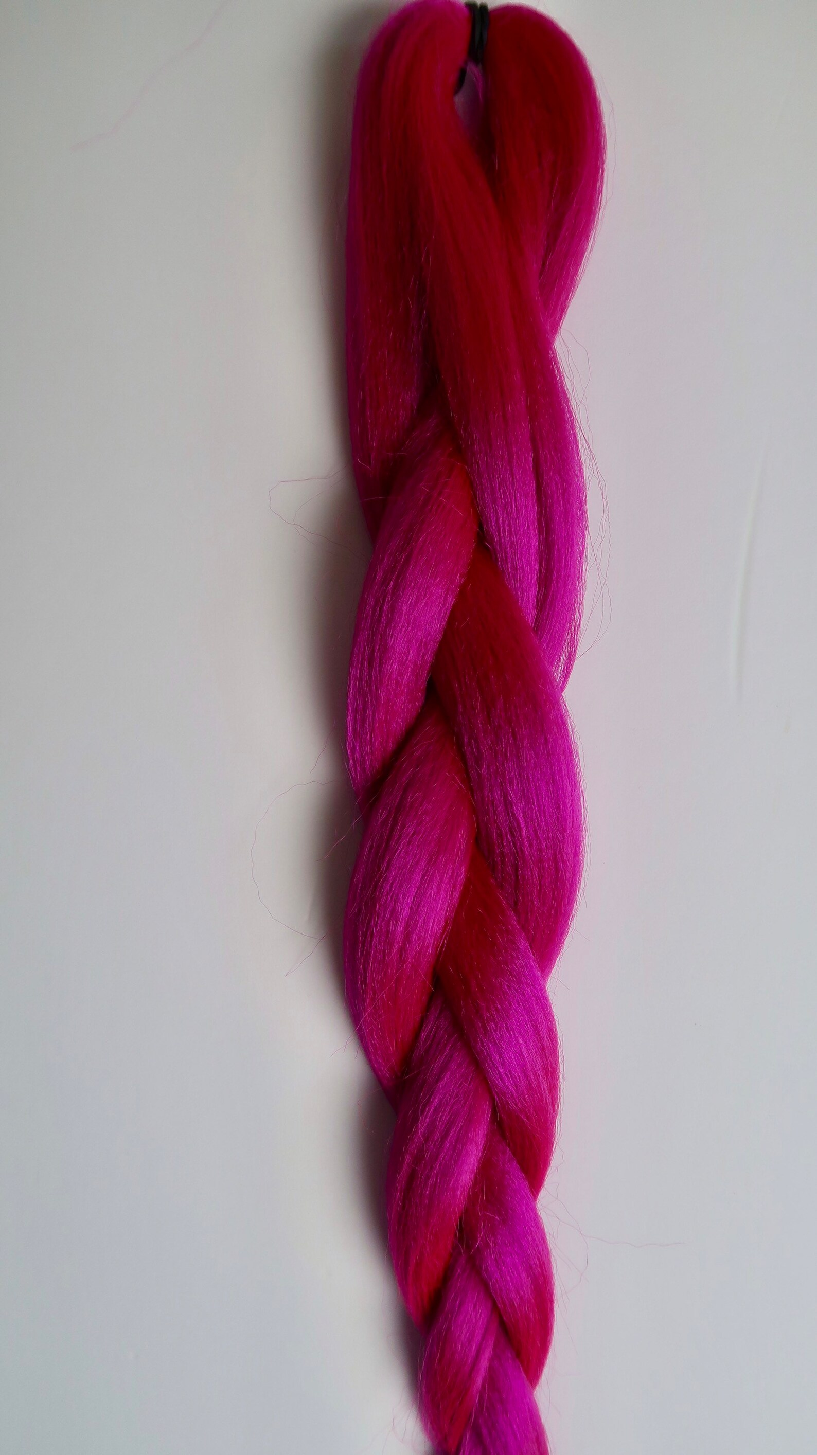 Fuchsia Pre Stretched Braiding Hair Hot Pink Braiding Hair Extension 1
