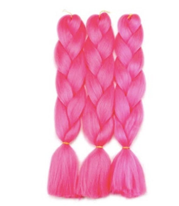 Pink Kanekalon Braiding Hair | Etsy
