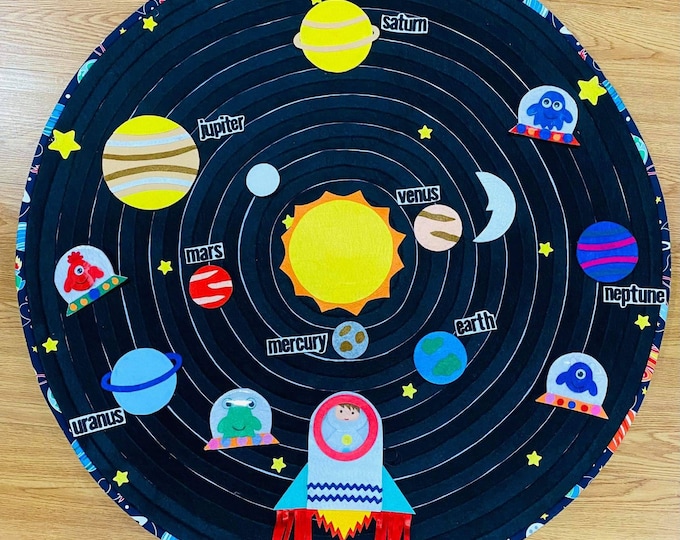 SOLAR SYSTEM Felt Planets Play Mat for Kids Ready to Ship - Etsy
