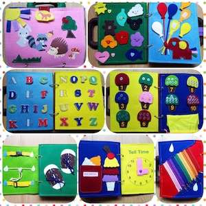 Quiet BOOK, Busy Book for Preschooler 12 Pages Woodland Animals | Activity, Sensory, Travel, Felt TOY for Toddler, Gender Neutral Gift