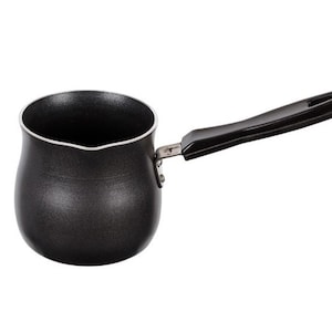 Cafetera para café griego/turco, de metal negro, antiadherente, 300 ml