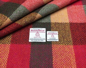 Naranja Harris Tweed Botones cubierto de tela Conjunto de 6 o 12