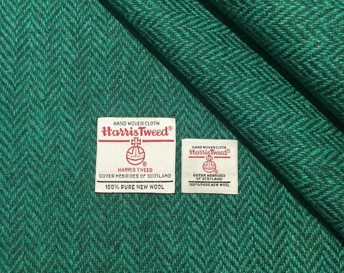 Harris Tweed Fabric Emerald Green Herringbone 100% Wool - Etsy