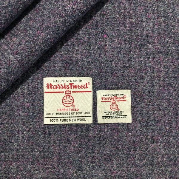 Harris Tweed Fabric, Grape Harris Tweed, Purple, With Authenticity Labels, 100% Wool Material, All Sizes