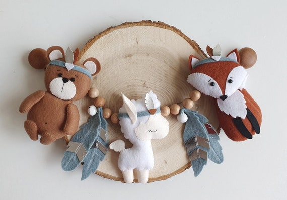 boho woodland stuffed animals