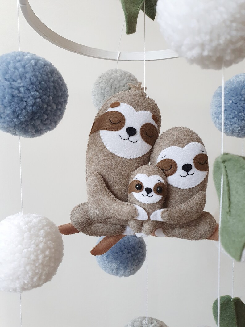 Sloth Baby Mobile Boy Nursery Decor | Etsy