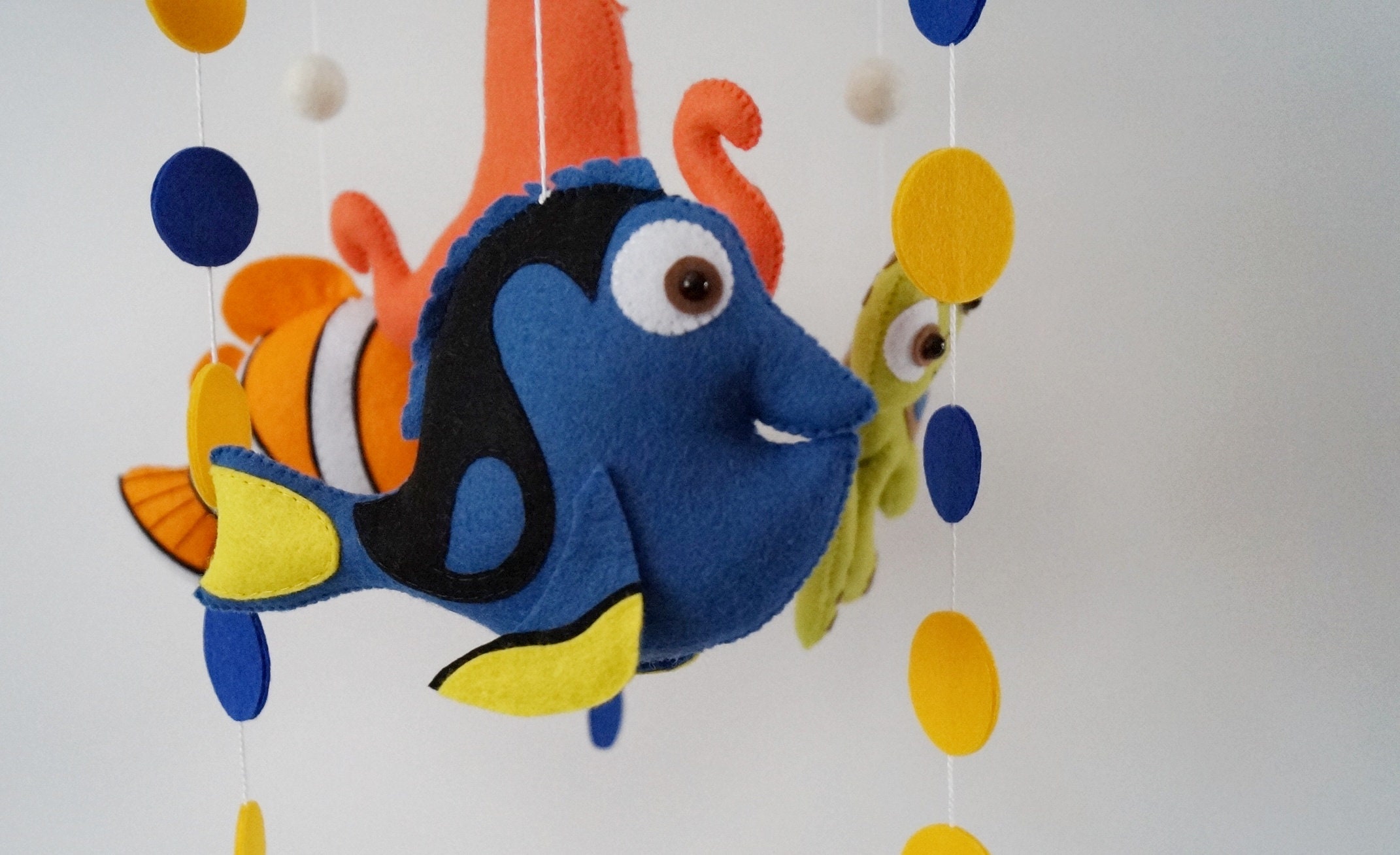 Felt Ocean Toys Nemo Dory felt mobile Baby fish mobile Under Etsy