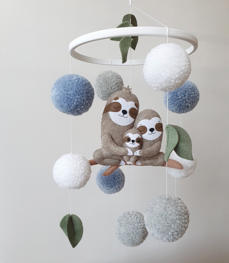Sloth Baby Mobile Boy Nursery Decor | Etsy