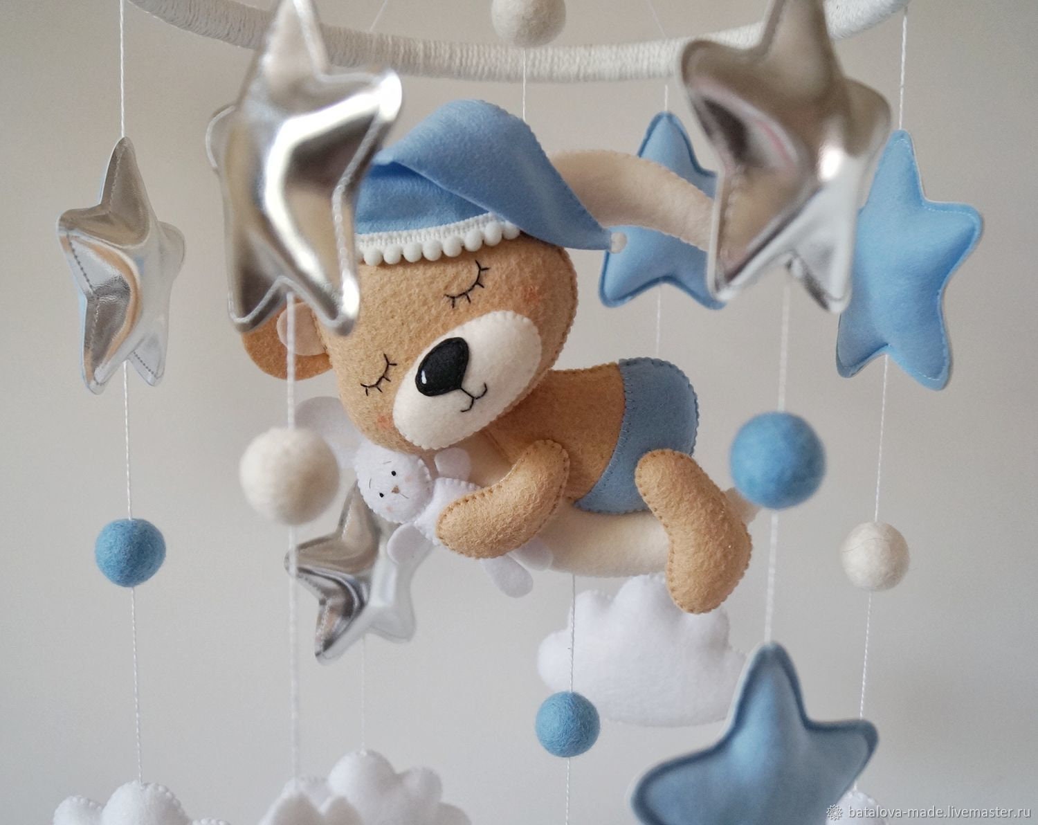 Baby Mobile Teddy Bear Mobile Moon Mobile Baby Crib Etsy