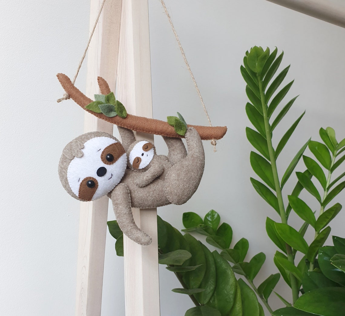 Sloth Nursery Decor Sloth and Baby Sloth Sloth Gift Baby | Etsy